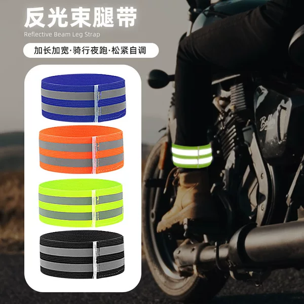 Cycling Leg Straps, Reflective Leg Bands for Bicycles, Night Running, Road Bike Accessories, Safety Warning Tape