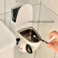 クリエイティブ壁掛け式トイレ灰皿家庭用個性かわいいトイレ飛び防止トイレ客間蓋付き灰皿