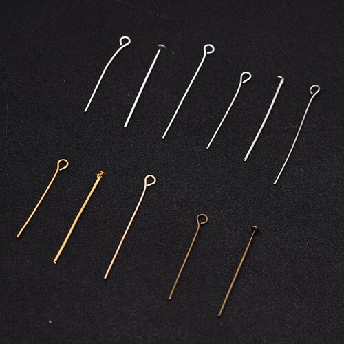 Nine-character needle straight needle DIY handmade bead pendant accessories material decoration interface nine-character needle large needle T needle pendant