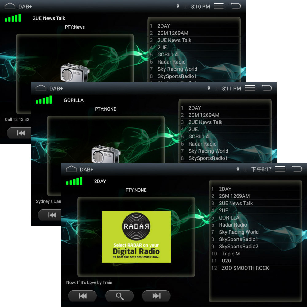 Car Dab+ Radio Android Navigation App Control European Version Portable Radio