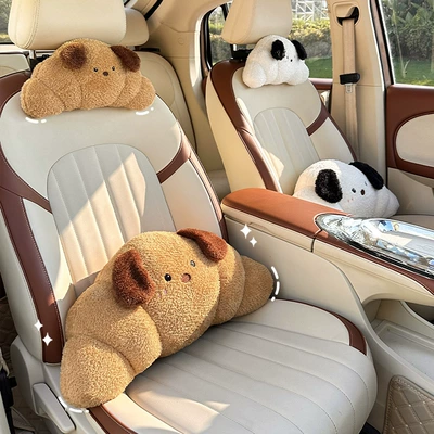Yeni Məhsul Avtomobil Başdayanağı Boyun Yastığı Dəbli Plush Avtomobil Bel Yastığı
