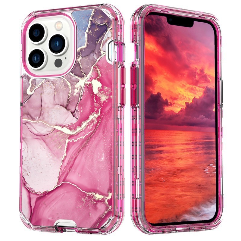 跨境 适用苹果17Air电镀手机壳iphone17promax三合一大理石保护套|undefined