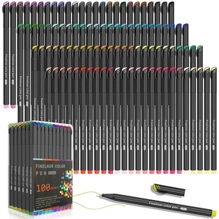 Colorful Needle Tube Hook Line Pen Set Art. Fine Line Drawing, Handbook Writing, Brush Writing and Signature
