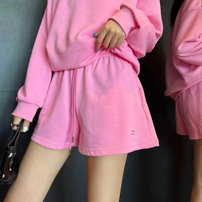 Cross-Border Al? Letter Print Casual Terry Cotton Women's Shorts 26 Summer Loose Sports Knit Shorts Cross-Border Al? Letter Print Casual Terry Cotton Women's Shorts 26 Summer Loose Sports Knit Shorts
