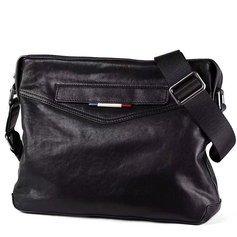 Hot-Selling First-Layer Cowhide Fashion Crossbody Bag Men's Bag Black Trendy Shoulder Bag Men's Genuine Leather Retro Crossbody Bag for Boys Hot-Selling First-Layer Cowhide Fashion Crossbody Bag Men's Bag Black Trendy Shoulder Bag Men's Genuine Leather Retro Crossbody Bag for Boys
