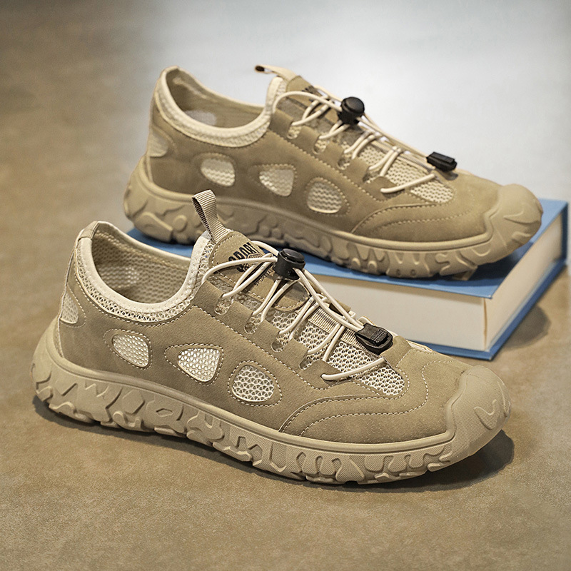Zapatos masculinos de verano nuevos zapatos de malla hueca transpirable zapatos de trabajo masculinos antideslizantes y resistentes al desgaste zapatos deportivos casuales zapatos de papá image 7