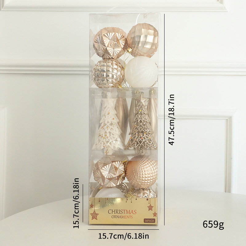 Navidad nuevo diseño creativo dibujado a mano con forma especial set de bolas de Navidad decoración de Navidad decoración de árbol de Navidad