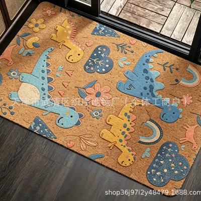 Avtomobil döşəmə paspasları – floor mat, available for dropshipping - zx-nature-and-dinosaurs-9-3040silk-loop-without-edge-finishing