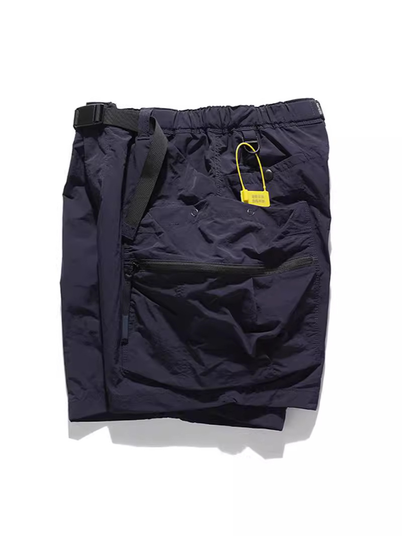 日系アウトドア機能多ポケットレトロ工装半ズボン男性日系潮牌ゆるいストレートカジュアル五分ズボン