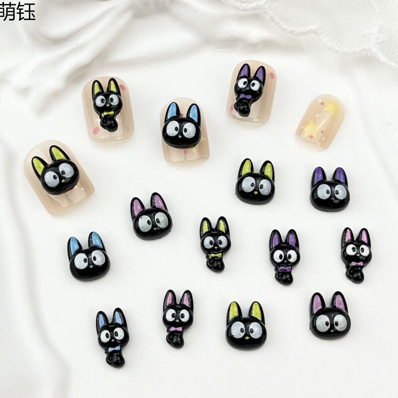 Big Eye Cat Cartoon Nail Art Jewelry Cute Cute Cute Black Cat Resin DIY Hairpin Mobile Phone Shell Nail Decoration Big Eye Cat Cartoon Nail Art Jewelry Cute Cute Cute Black Cat Resin DIY Hairpin Mobile Phone Shell Nail Decoration