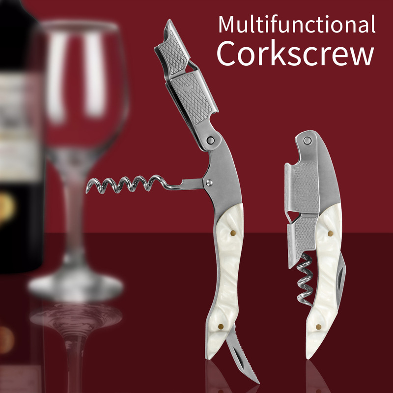 Portable folding screwdriver multi-functional high-value bottle opener stainless steel grape wine bottle opener seahorse knife
