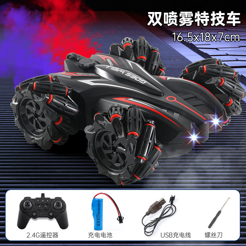 Spray, red stunt car, remote control