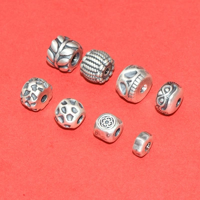 S99 Pure Silver Concave-Convex Spacer: Zərgərlik ara hissələri