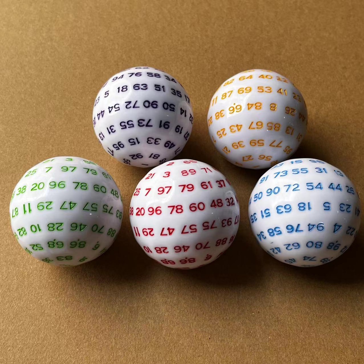 100-Sided Number Sub Acrylic White Dot Oil Dice Mathematics 1-100 Collection Counting Dice Export Cross-Border