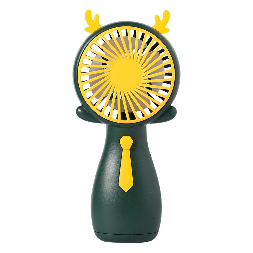 Ventilador USB de mano con dibujos animados y cordón, para exterior, escritorio y dormitorio, regalo infantil para verano.