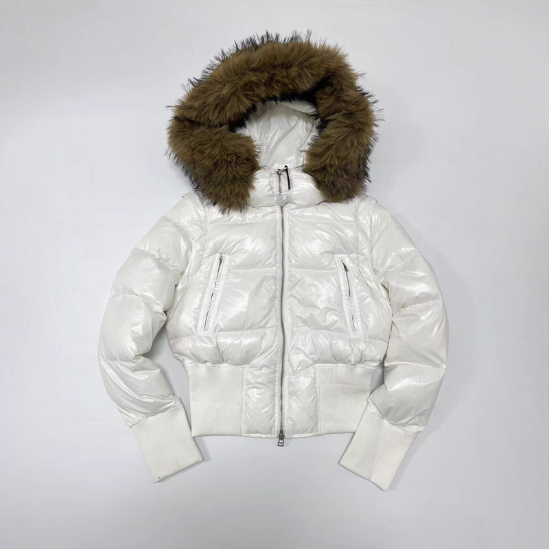 Winter new detachable fur collar down jacket waist slimming 90 white duck down coat women/black * Yi Mengling Winter new detachable fur collar down jacket waist slimming 90 white duck down coat women/black * Yi Mengling