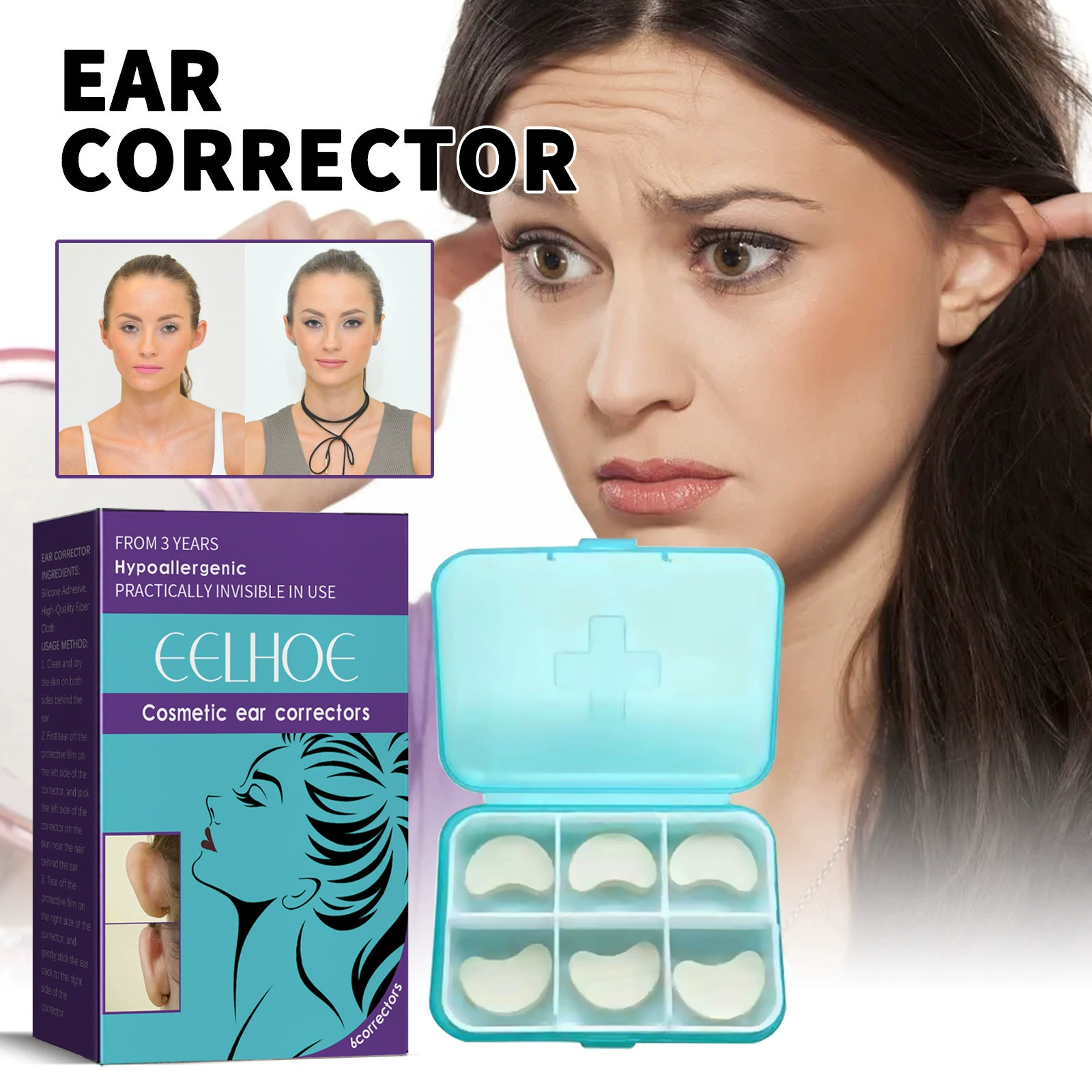 Eelhoe, наклейки на уши, ортезы для ушей, (товары из-за границы)