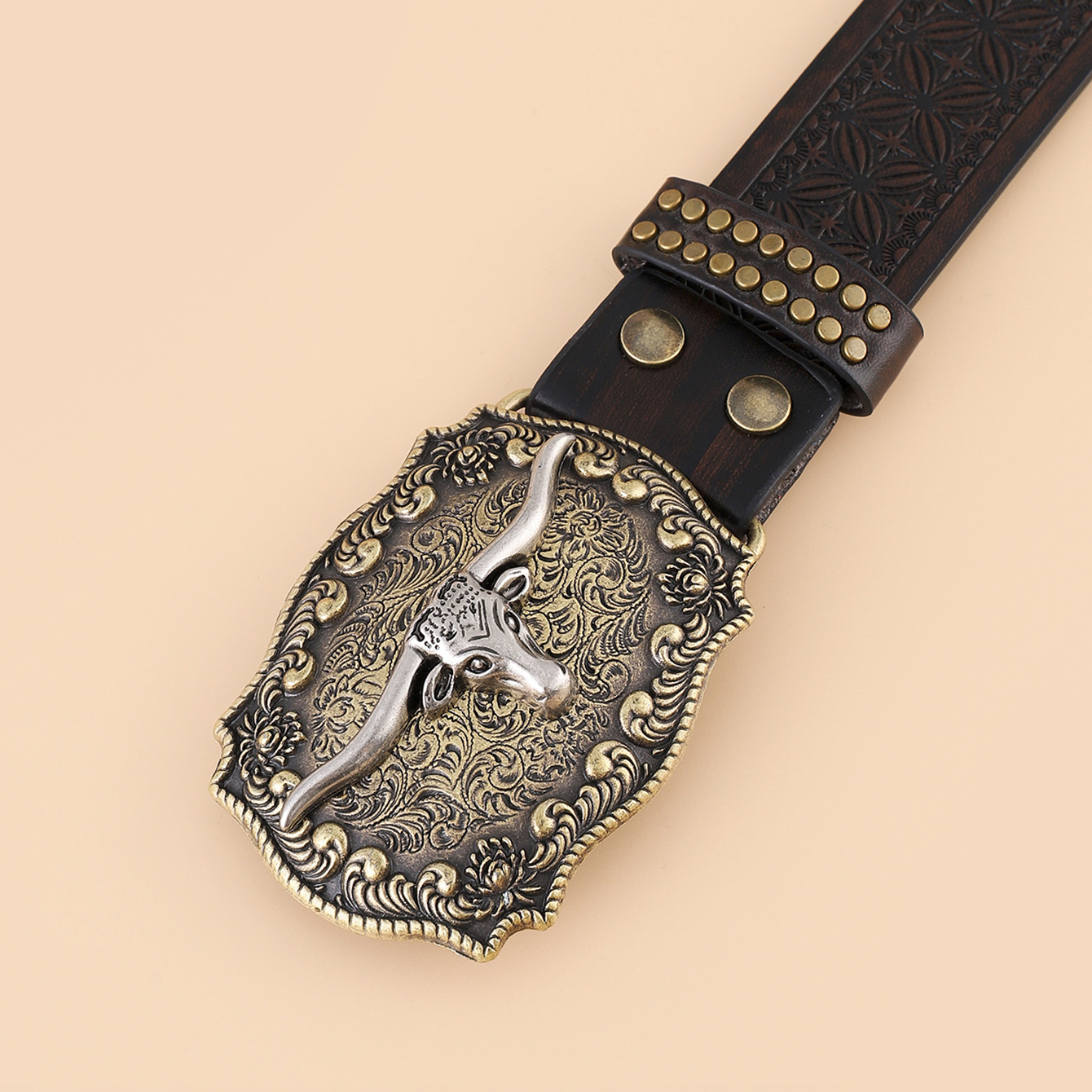 Original Design New Western Cowboy Gürtel geschnitzt Trend Retro junge Männer Punk PU Nischenledergürtel_voghion.com