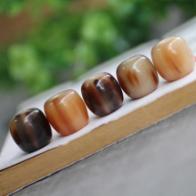 厂家批发天然牛角桶珠 耗牛角精抛散珠12-20mm DIY饰品配件批发燕