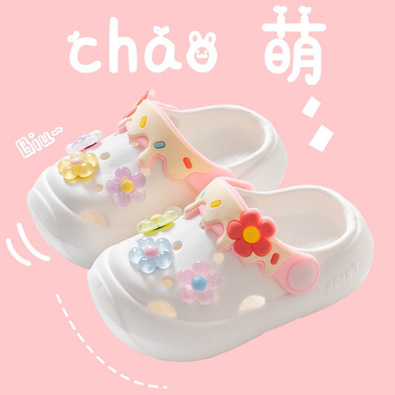 Children's Summer Indoor Clogs for Girls, Non-Slip Soft Sole, Dual-Use, Anti-Collision, Versatile Sandals for Girls