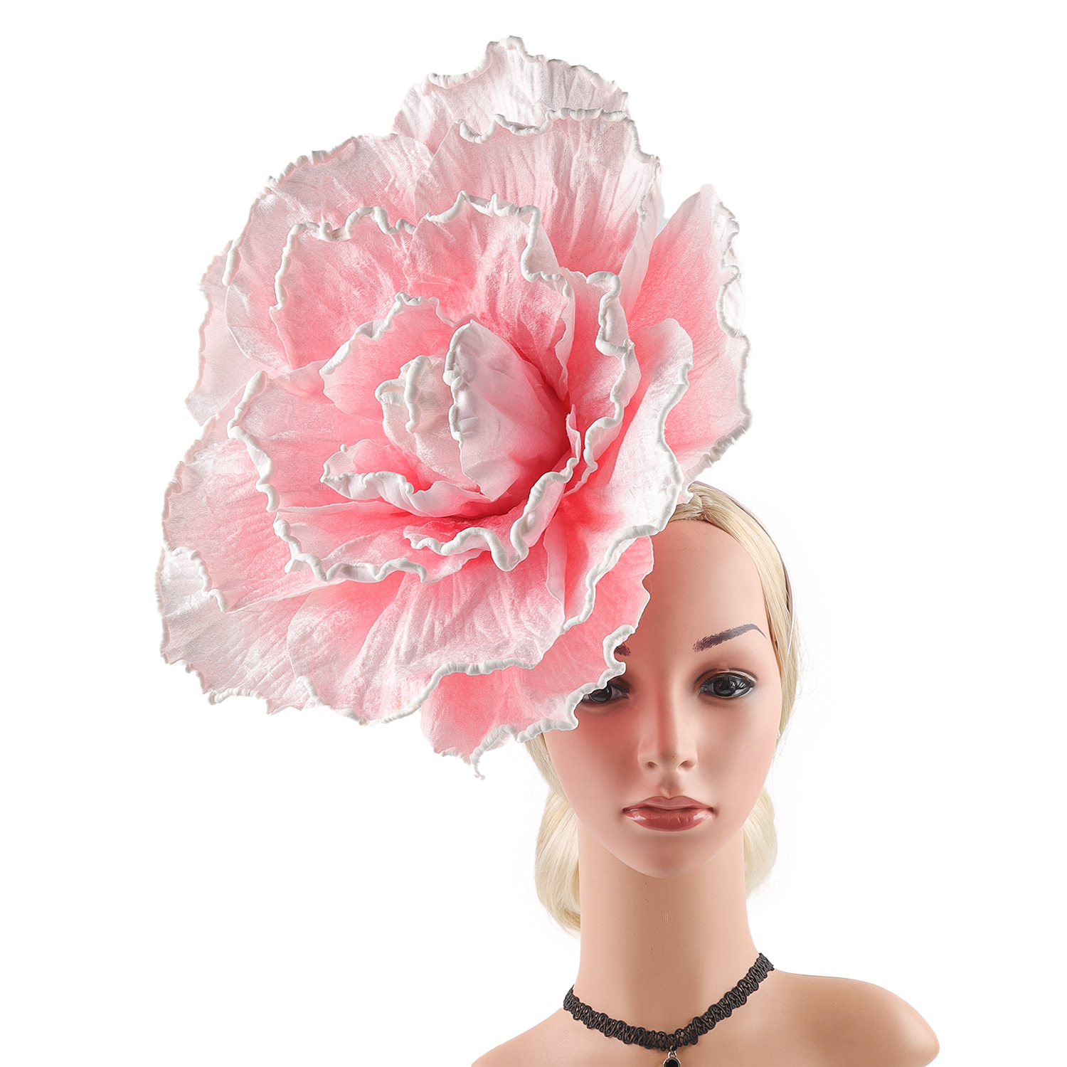 European and American New Exaggerated Large Flower Hat Headwear Hair Accessories Party Horse Racing Festival Performance Lace Hat Hair Accessories