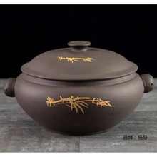 云南紫陶汽蒸锅汽锅云南建水紫砂紫陶家用蒸汽蒸T锅汽锅鸡砂锅气