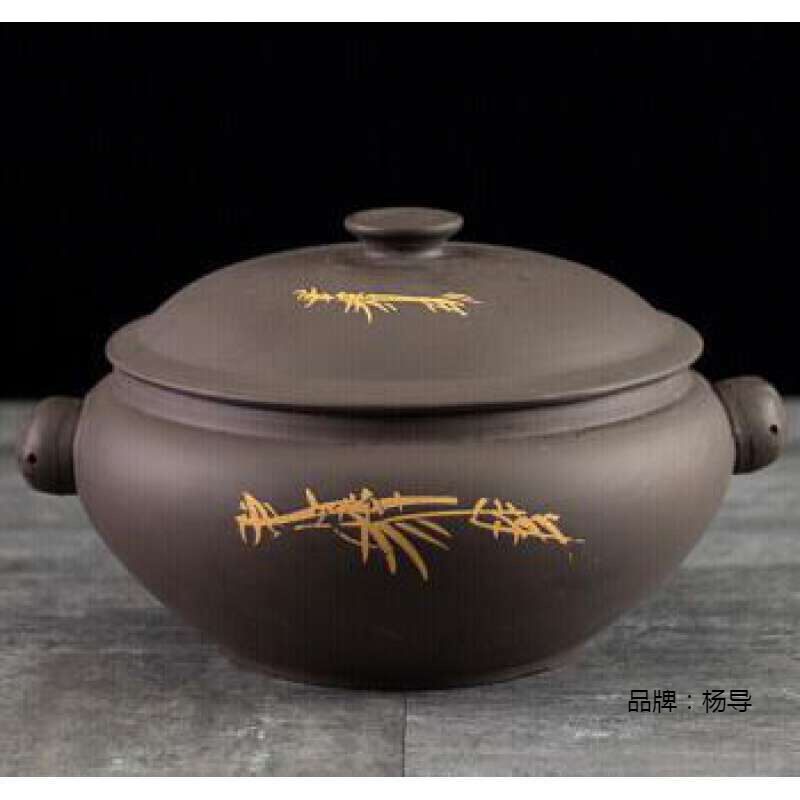 云南紫陶汽蒸锅汽锅云南建水紫砂紫陶家用蒸汽蒸T锅汽锅鸡砂锅气