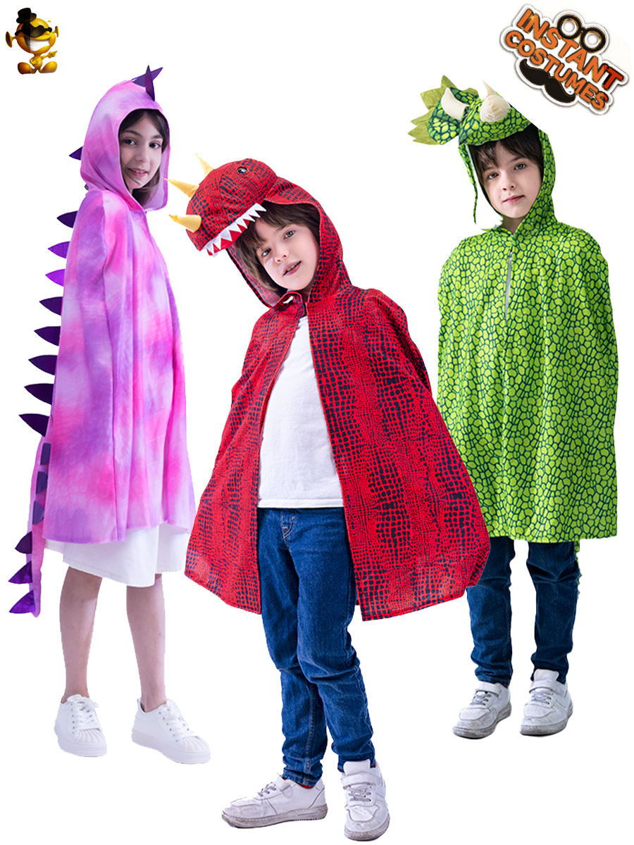 Halloween niños capa de dinosaurio vestido de fiesta espectáculo de escenario COS escenario transfronterizo distribución de comercio exterior al por mayor