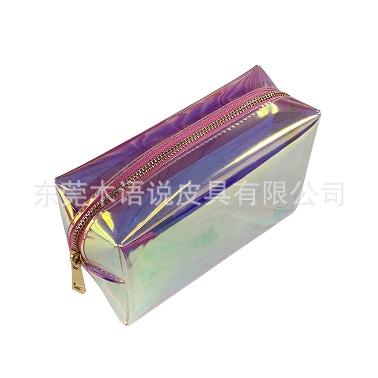 Creative Designer's New Laser Pvc Cosmetic Bag, Niche Design, Soft, Lightweight and Waterproof Women's Bag