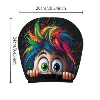 Cross-Border Amazon Black Skull, Universal seat cover - 09-double-sided-printing-1pc-26cm28cm