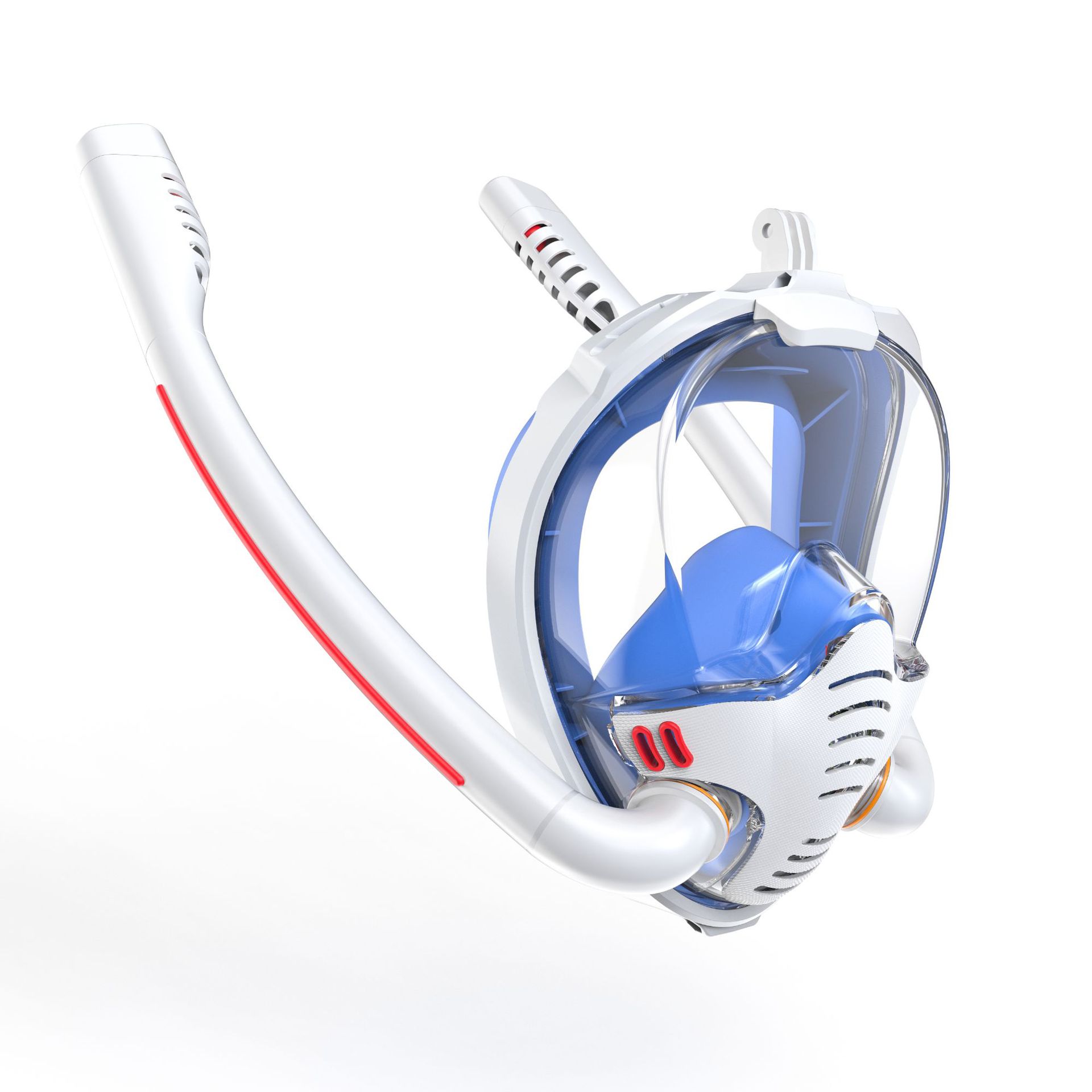 흰색/파란색 - K3(이중 튜브 + 무료 귀마개)