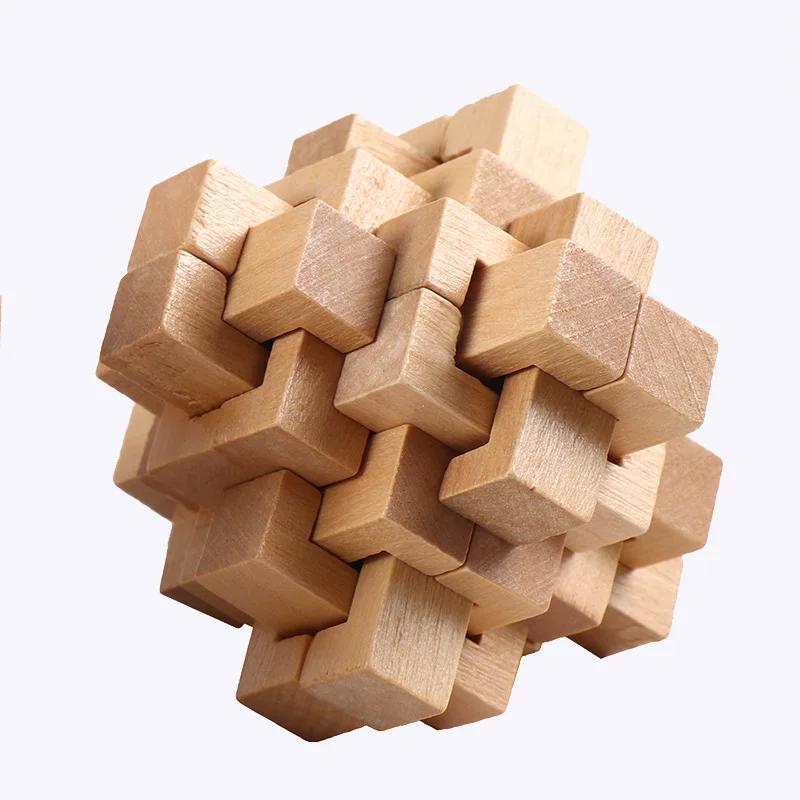 Wooden brainteaser, smart toy, full set