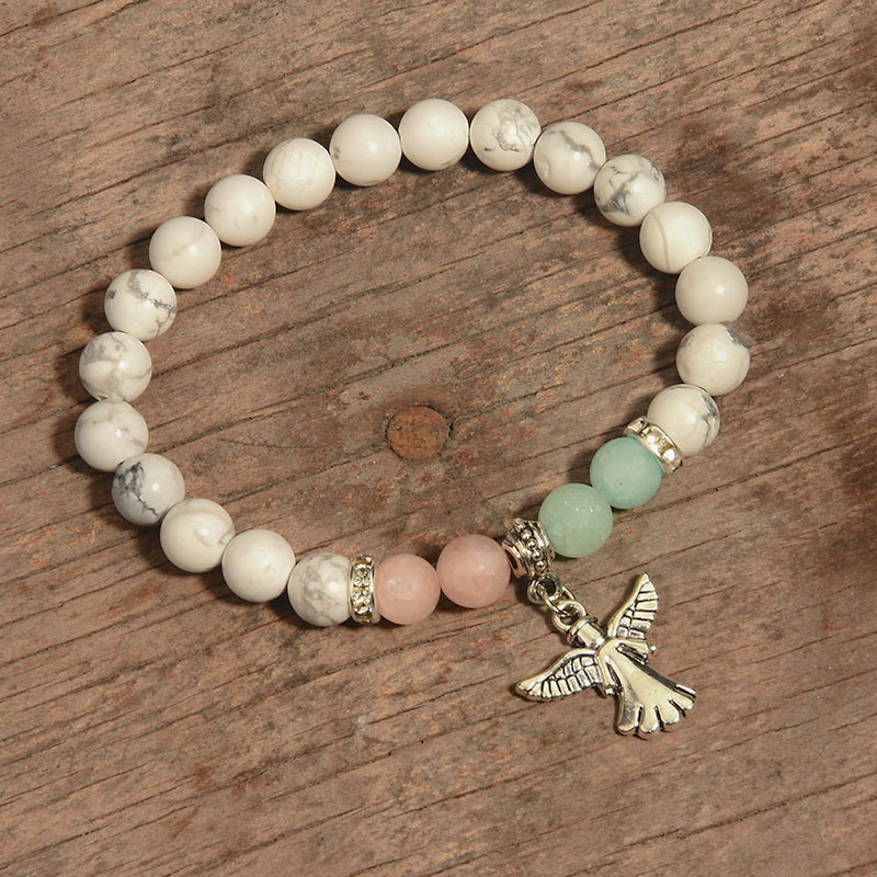 Cross-border New Products Listed Pink Crystal White Turquoise Bracelet Instagram Women's Jewelry Bracelet Hot Selling in Europe and America