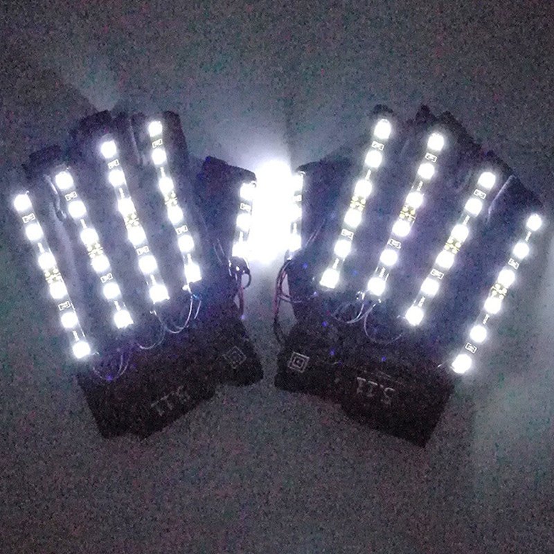 #149 12V按钮-LED金刚狼手套-冷白色