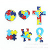 Factory direct selling autism puzzle puzzle love ribbons cross badge brooch jewelry accessories