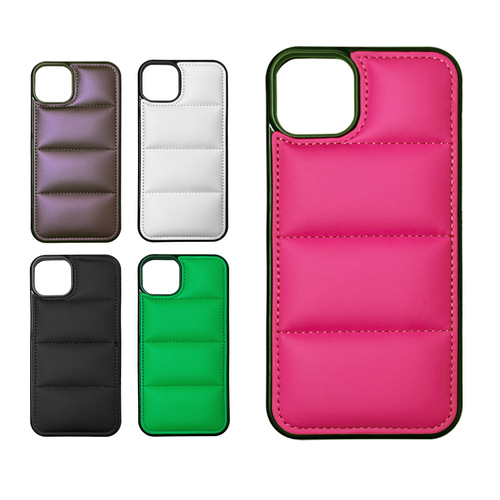 Suitable for Apple iPhone15 models, complete down jacket, mobile phone case, leather cover, mobile phone protective cover