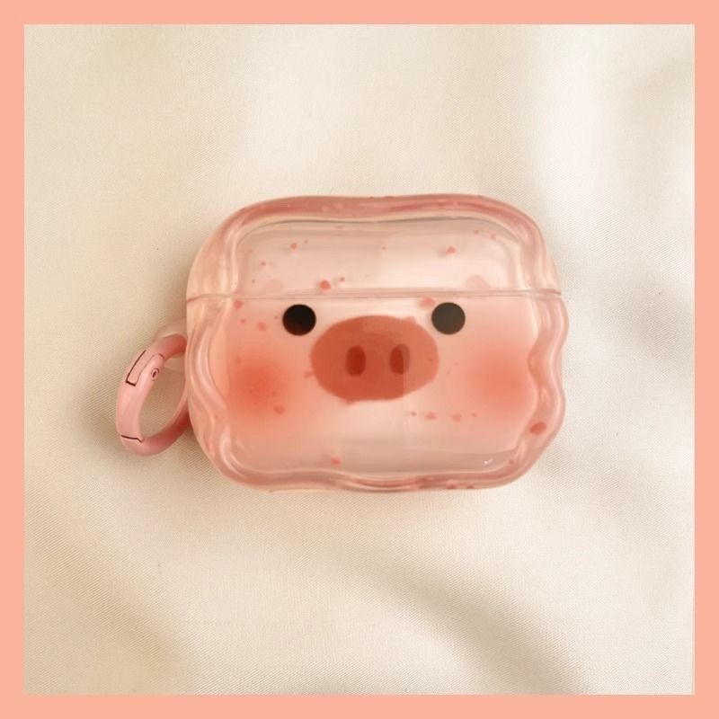Cerdo rosa cerdo es adecuado para airpodspro2 / 3 caso de protección airpods 4 generación 5 generación de cascas de auriculares bluetooth de Apple