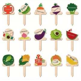 新款热门2025年木制品植物标记小摆件用于多肉植物个性设计标识牌