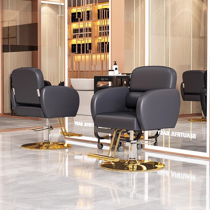 Silla de peluquería elevable y giratoria de alta gama silla de peluquería roja salón de peluquería taburete de corte de pelo especial silla de peluquería mayorista