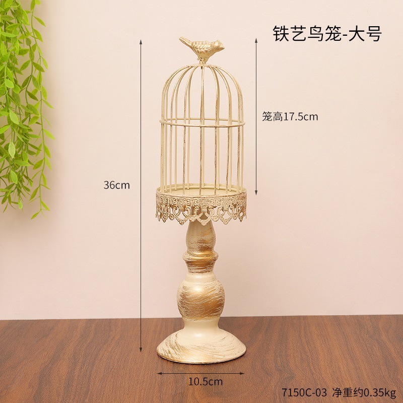 Vela de cumpleaños con luz de vela francesa medieval accesorios de decoración romántica casa retro luz de vela europea soporte de mesa de candelabro de hierro forjado