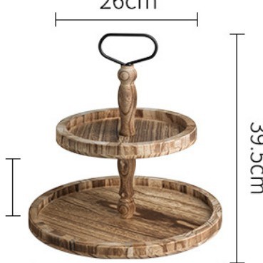 Paleta de pastel de doble capa de paulownia Cocina retro Paleta de madera cuadrada de doble capa Fiesta Postres de fiesta Placa de bocadillos