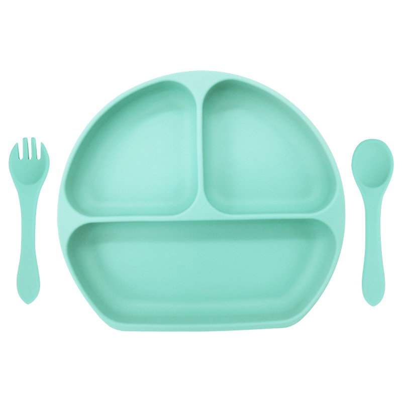 민트 그린 (스마일리 플레이트 실리콘 포크 스푼 380g)