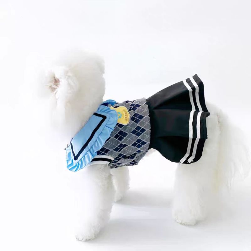 狗狗猫咪JK裙衣服狗狗春夏季款兔子JK装中小型犬比熊韩版学院风裙|undefined