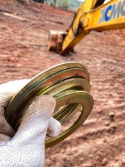 PK7J批發挖機墊片斗軸加厚馬拉頭免拆銷子45 50 55三一75徐工60挖