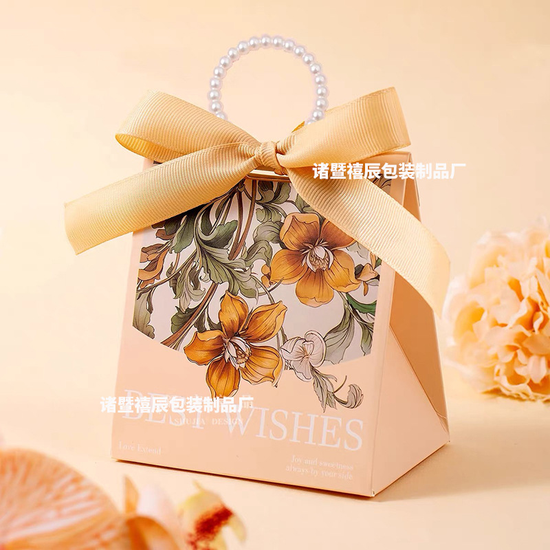 샴페인 박스 + 롱 리본 + 펄 서클