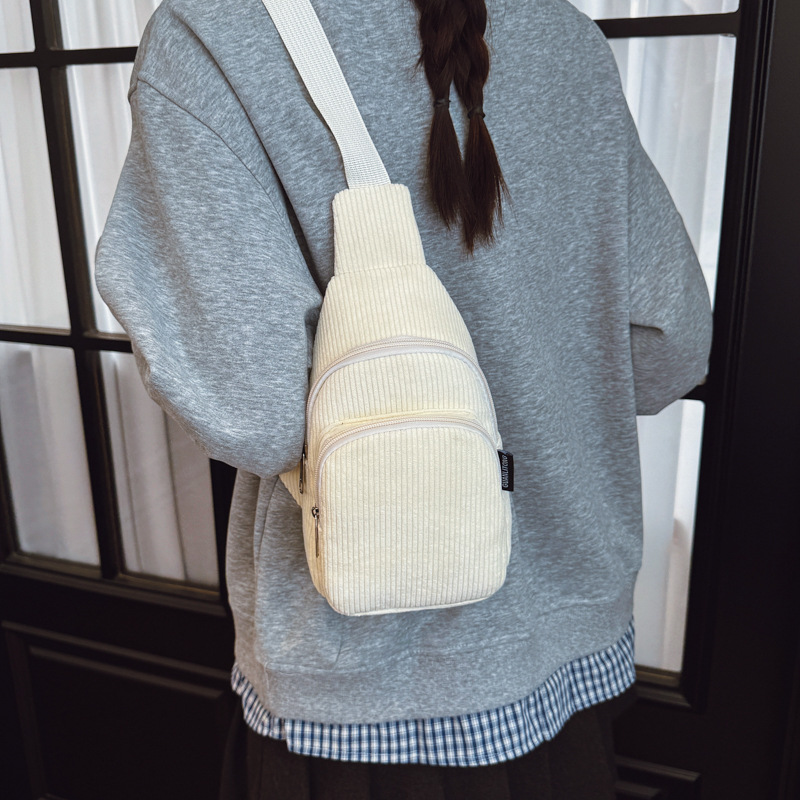 Moda coreana popular para niños y niñas bolsas de pecho casuales bebés mochilas ligeras otoño y invierno nuevas bolsas para niños de vellón