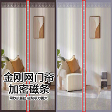 门帘防蚊防蝇挂帘家用免打孔魔术贴磁帘自吸沙门密网门帘隔断帘