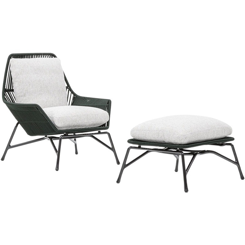Sillón de ocio para exteriores, muebles impermeables y resistentes al sol para balcones exteriores, terraza de jardín, silla de ratán individual o doble.