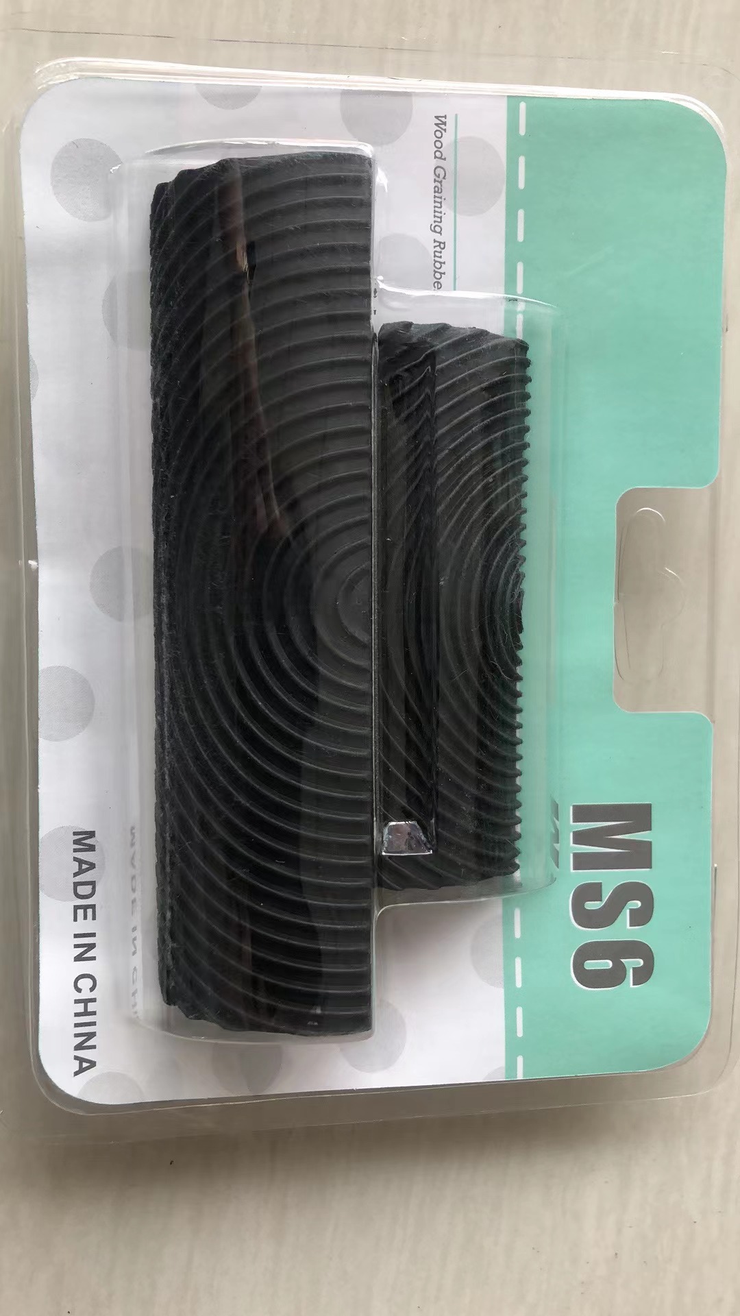 Herramientas de madera transfronterizas mayorista de goma simulación de madera herramientas de madera rodillo de pintura artística de pintura de textura herramientas de decoración