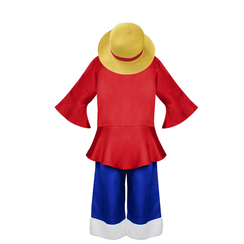 Víspera de Halloween transfronteriza de segunda generación Luffy One Piece Sombrero de paja COSPALY Anime Dress Up Hierba para padres e hijos Xia One Piece
